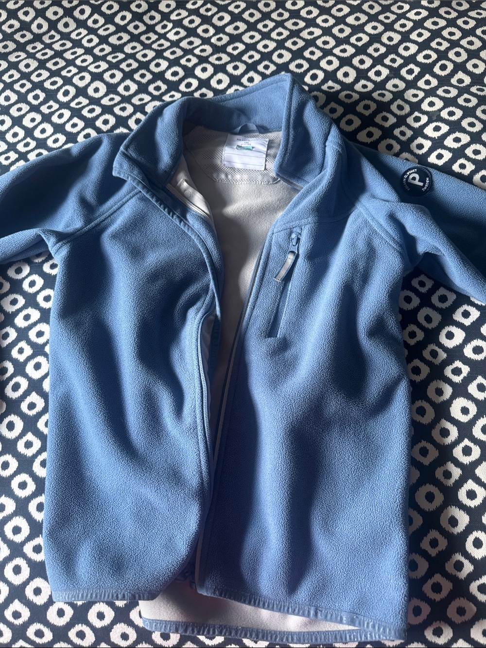 Polarn O. Pyret Light Blue Fleece Jacket - Men's Lightweight Layer